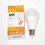 Лампа ECO LED A60 11W/ E27/ 4000K шар IEK