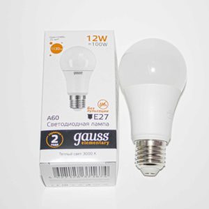 Лампа GAUSS LED Elementary A60 12W/ E27/ 3000K